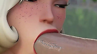 Mercy Sucks Two Big Dicks for Money - 3D Overwatch Animation