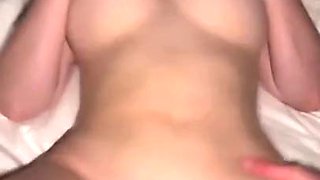 POV Homemade couple sex with big titty girlfriend - Handjob
