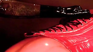 Femdom Lesbian Pussy Masturbation in Latex Free Porn Video