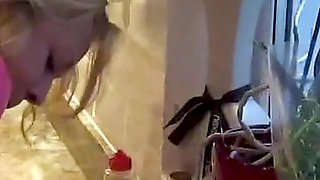 Latex Domestic Slave: Gagged, Restrained & Dripping Everywhere
