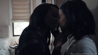 Amoral lesbians IR emotional porn clip