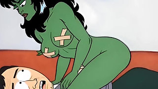 Slut She-hulk Gets Fucked on the First Date. Cartoon