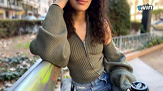 Curly beauty in wet panties from Tinder yearned for a hard dick very much