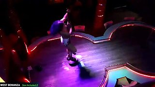 Homemade Latina Coworker Blowjob - Cum in Mouth & Topless Dance