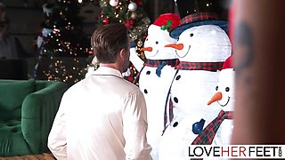 Big tits smut with striking Lucas Frost and Linda Lan from Love Her Feet