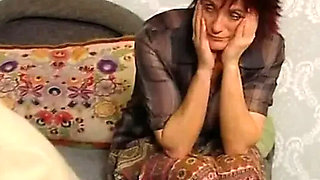 Gina Blonde Takes Two Old Guys at Home - Double Penetration and Cum in Mouth