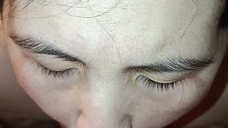 Korean Woman Sucks Great, for This She Gets Cum in Her Mouth and a Kiss After Cum