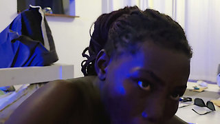 Thick Ebony Teen Drains My Sperm with Her Mouth