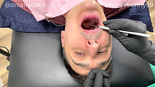 Nurse Bunny Checks Dr. Canada's Teeth Multi Angle