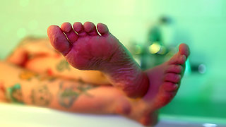 Bath Ritual Turns to Hard Dildo Riding & Intense Orgasm