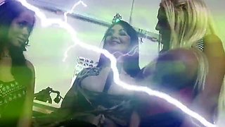 Amy Anderssen, Anaya Leon  Hannah Callows Busty Lingerie Threesome Pounding Hard
