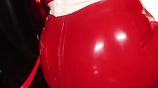 Rubber Nurse Facesitting Bound Patient