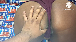 A Indian housewife playing with her husband cock