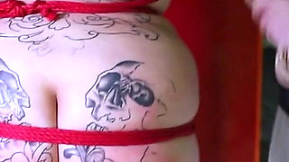 Hot Bondage Sex Session with a Goth Girl and Her Tight Red Pussy