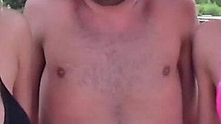 Blonde Babes Outdoor DP Threesome Fuck