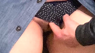 Rubbing My Fingers on a Hot Babe's Pussy in Subway