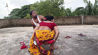 A Beautiful Indian Bengali Bhabhi Amazing Sex on the Roof Over