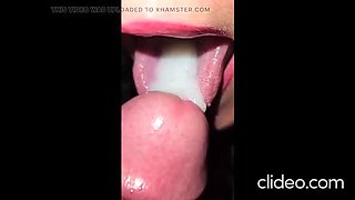 German MILF Halo swallows huge married load from biggest dick