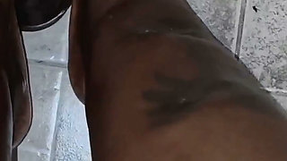 Throbbing and Teasing Monster Cock Dildo Footjob for It