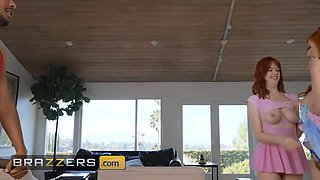 Brazzers - busty cougar Lauren Phillips cannot resist her daughter-in-law Ariel Darling's insane games with her boyfriend