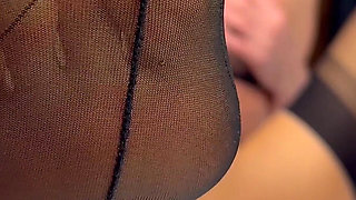 Layered Tan Seamless Pantyhose & Nylon Stockings Fuck