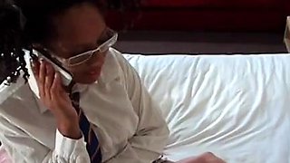 Ebony Georgia Notias face siting teacher