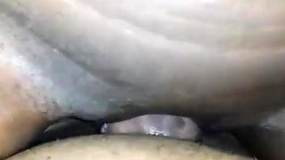 Ebony Amateur with Big Natural Tits Gets a POV Creampie