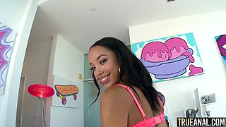 TRUE ASS FUCK Alexis Tae's first butt sex experience