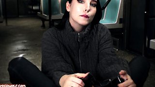 Beautiful stranger sucked me in train - MollyRedWolf