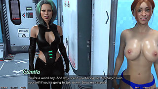 Stranded in Space - Red Haired Step Sister in the Shower