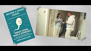 Daddy4k. dark haired nurse cheating in doctor's office with dad