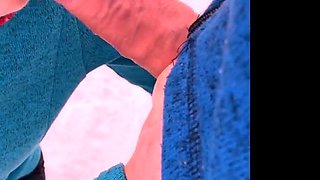 Public Blowjob on a Walking Trail with a Busty Amateur Teen