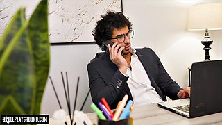 Sophia Locke as Secretary Gets Bosss Big Cock Pounded Hard on Desk