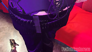 Gagged Boyfriend Doggy Strapon - I Pound His Ass Until He Cums From Prostate