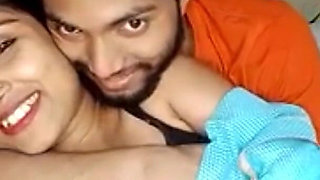 Desi Girl Neha Romantic Kissing Boyfriend Boobs Press Many More Watching Video