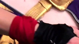 Sexy girls dressed in cosplay give themselves pleasure with fingers and tongue