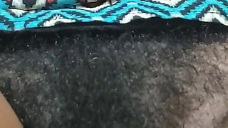 Cum on Hot MILF with Natural Hairy Pussy