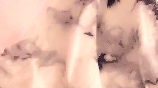 Amateur Jasmin stripping panties and masturbating
