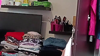 Amateur Wife Has Fun Trying on Clothes and Cutting Them.