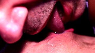 Close up of clit pumping and licking for horny housewife