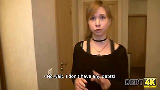 Debt4k. agent uses teenage doll like a cheap whore