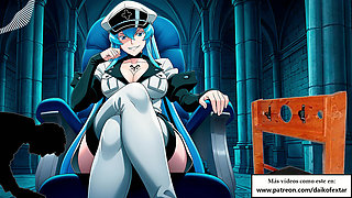 Spanish audio ANAL JOI for VERY submissive. Esdeath transforms you into a semen container.