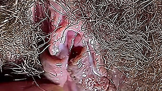 Hot Stepmom Plays with Her Dirty and Hairy Close-up