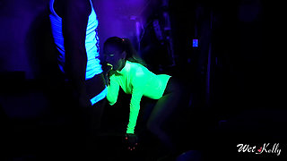 Hot MILF in Neon Body Loves to Fuck in the Dark