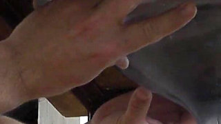 Tatjana Peeing in the Slave's Mouth and Instructing the Subgirl to Do the Same