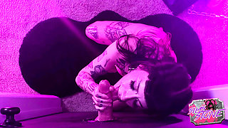 Alternative Slut Sucks and Fucks in Gloryhole