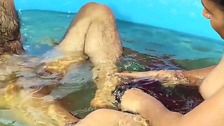 Girl Doing Hot Romance with Boy in Pool Full Nude Romance