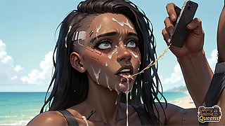 A Black Cyberpunk Beach Whore. Best Porn Ever! Horny Bitch!