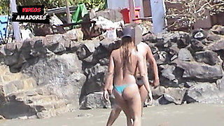 Hot Girls Take off Their Clothes on a Deserted Beach