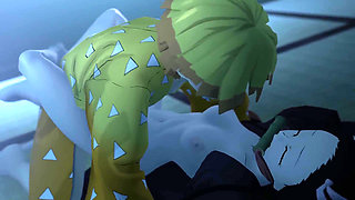 Demon slayer 3D animation Nezuko and Zenitsu
